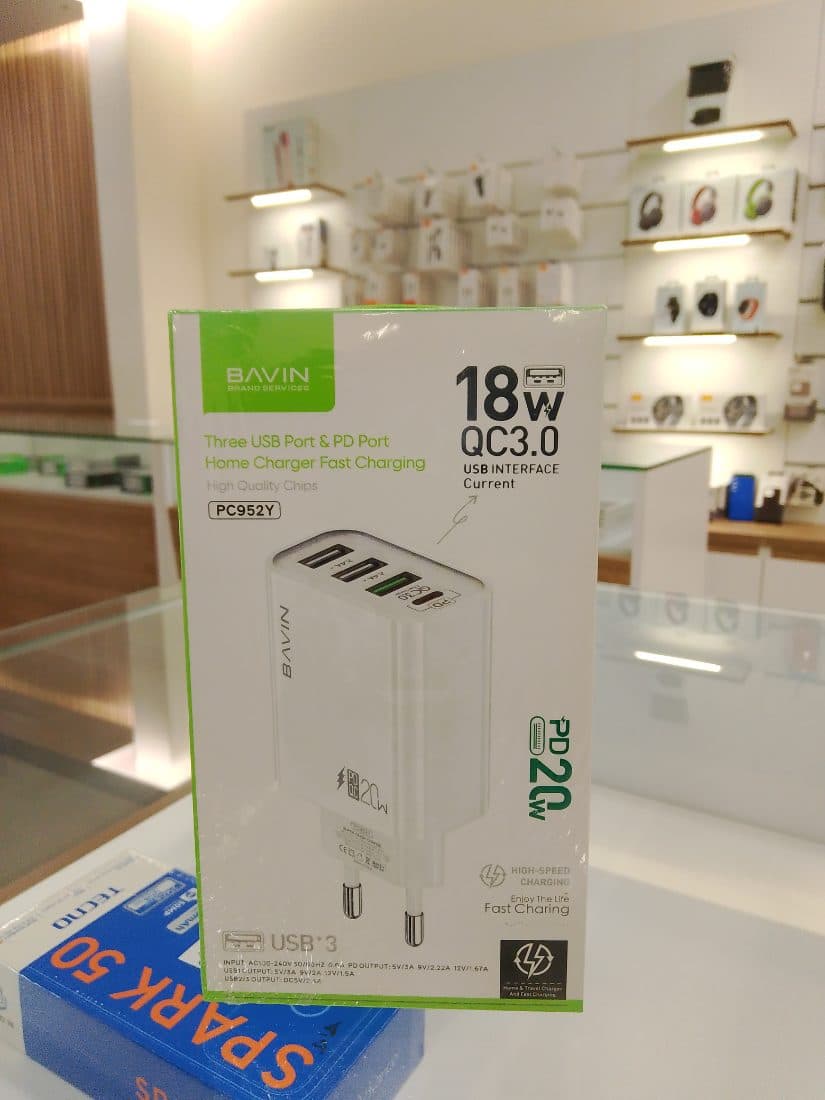 Bavin 3-USB + PD Port Fast Charger