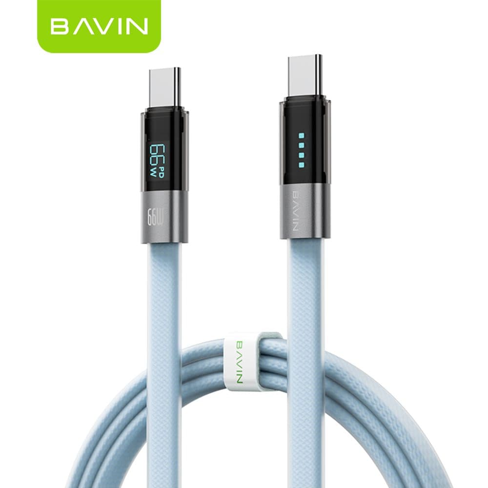 Bavin CB431 66W PD Fast Charging Type-C to Lightning Cable with LED Digital Display