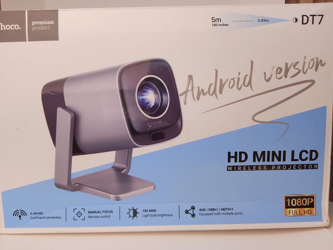 Hoco DT7 HD Mini LCD Wireless Projector (Android Version) 1080P